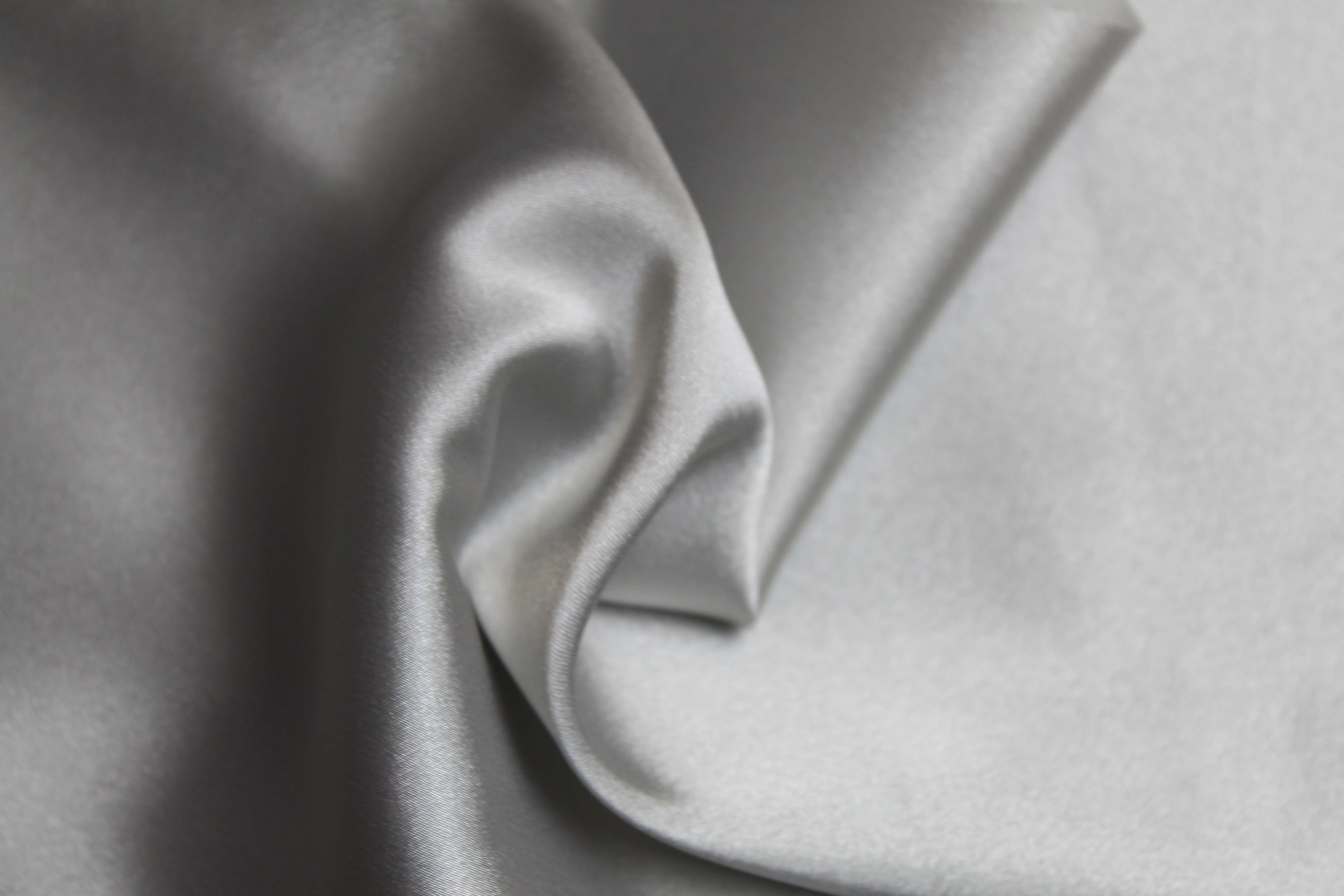 STRETCH SATIN - SILVER